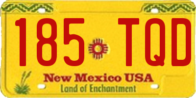 NM license plate 185TQD