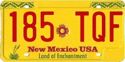 NM license plate 185TQF