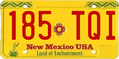 NM license plate 185TQI