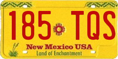 NM license plate 185TQS