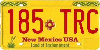 NM license plate 185TRC