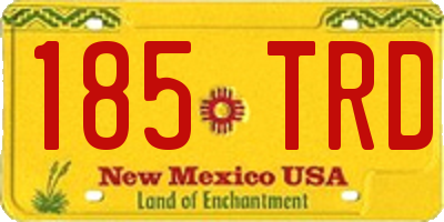 NM license plate 185TRD
