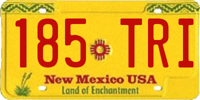 NM license plate 185TRI