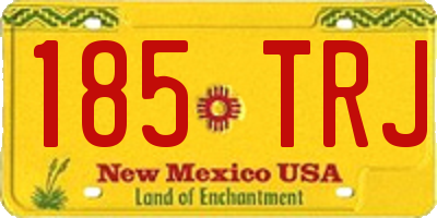 NM license plate 185TRJ