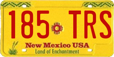 NM license plate 185TRS
