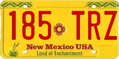 NM license plate 185TRZ