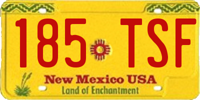 NM license plate 185TSF