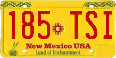 NM license plate 185TSI