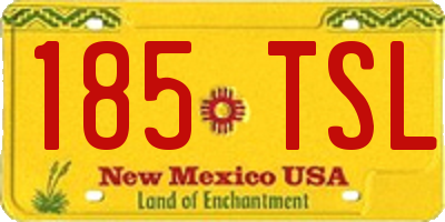 NM license plate 185TSL