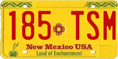 NM license plate 185TSM