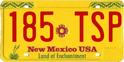 NM license plate 185TSP