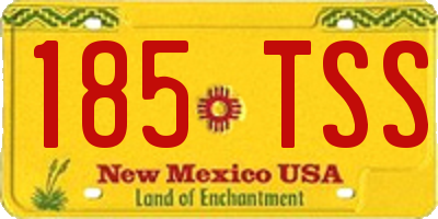 NM license plate 185TSS
