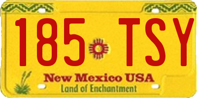 NM license plate 185TSY