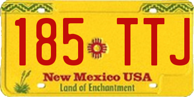 NM license plate 185TTJ