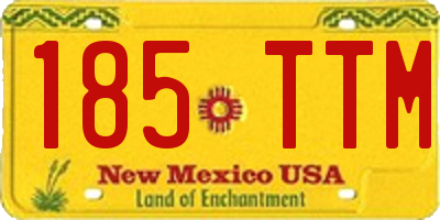 NM license plate 185TTM