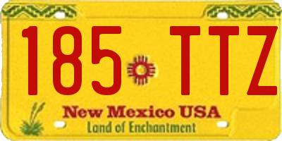 NM license plate 185TTZ