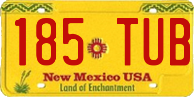 NM license plate 185TUB