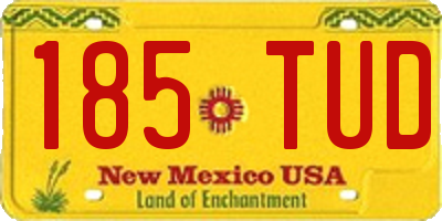 NM license plate 185TUD