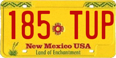 NM license plate 185TUP