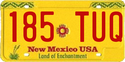 NM license plate 185TUQ