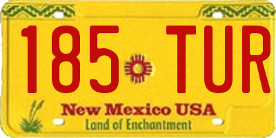 NM license plate 185TUR