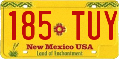NM license plate 185TUY
