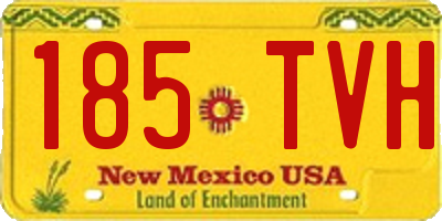 NM license plate 185TVH