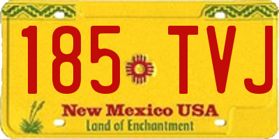NM license plate 185TVJ