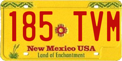 NM license plate 185TVM