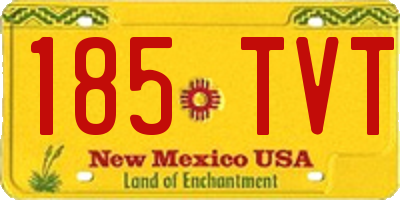 NM license plate 185TVT