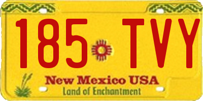 NM license plate 185TVY