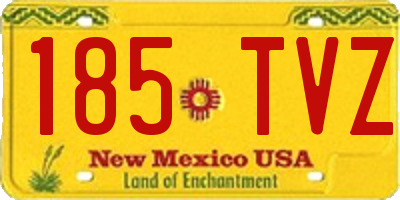 NM license plate 185TVZ