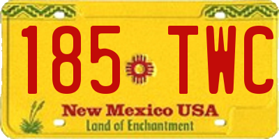 NM license plate 185TWC