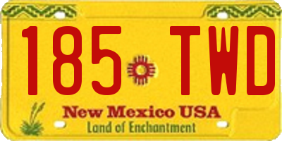 NM license plate 185TWD