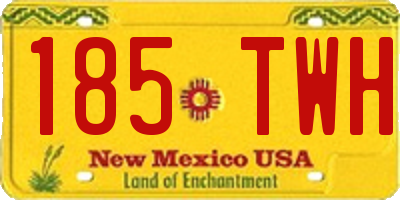 NM license plate 185TWH