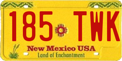 NM license plate 185TWK