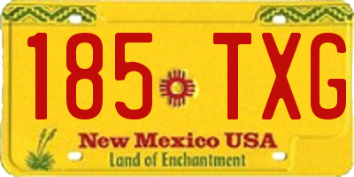 NM license plate 185TXG