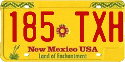 NM license plate 185TXH