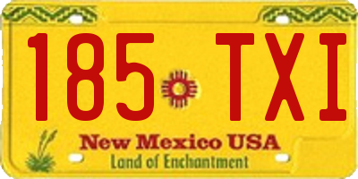 NM license plate 185TXI
