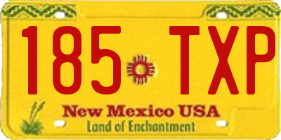 NM license plate 185TXP