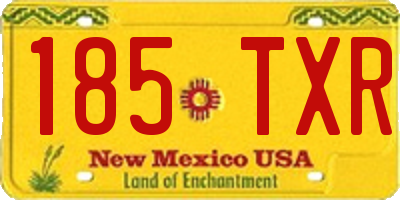 NM license plate 185TXR