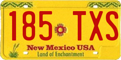 NM license plate 185TXS