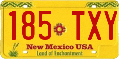 NM license plate 185TXY