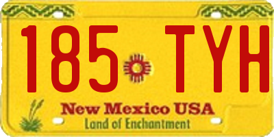 NM license plate 185TYH