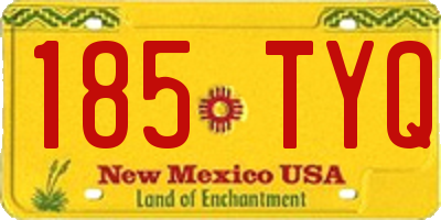 NM license plate 185TYQ