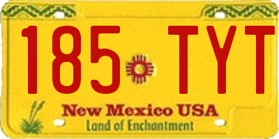 NM license plate 185TYT