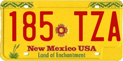 NM license plate 185TZA