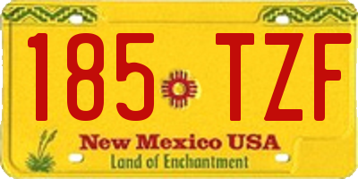 NM license plate 185TZF