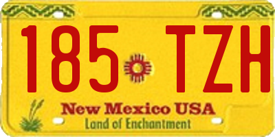 NM license plate 185TZH