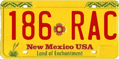 NM license plate 186RAC